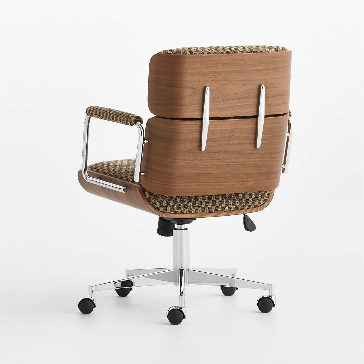 Palmer Upholstered and Wood Paneled Office Chair | Crate & Barrel | Crate & Barrel