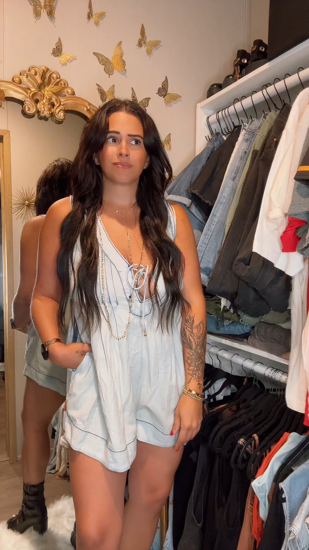 This romper is one of my absolute favorites from Free People! Perfect for not just the summer but also for the fall as well. Could wear with cowboy boots for a country concert outfit! 

Sizing details:
•romper size S
•shoes size 8
•jewelry is from Bohemia on IG 

#LTKMidsize #LTKCon #LTKVideo