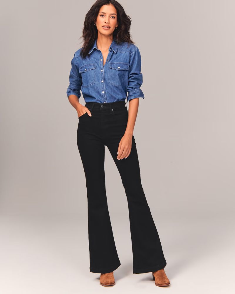 Ultra High Rise Flare Jeans | Abercrombie & Fitch (US)