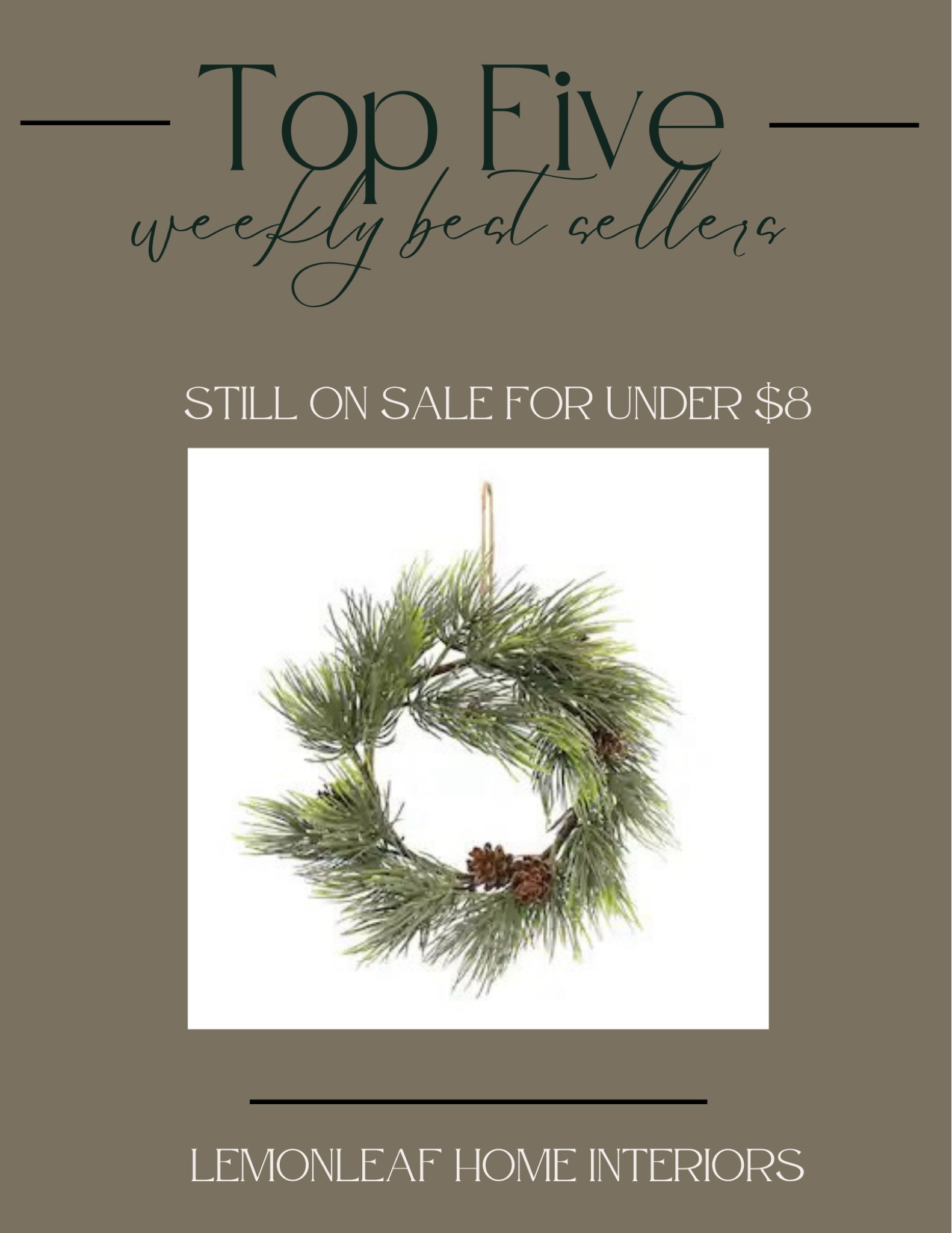 I used this mini Christmas wreath on my stools and you loved it! These are still on sale for under $8 so grab them while they last. 
Michael’s find



#LTKsalealert #LTKhome #LTKHoliday