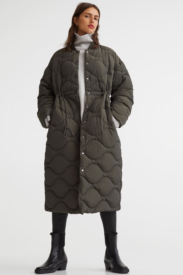 Drawstring-waist Quilted Coat | H&M (US + CA)
