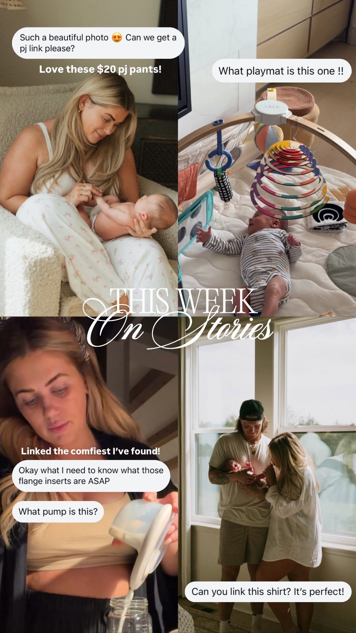 Links from stories this week! 

-Target pjs are so comfy and affordable 
- Playmat is lalo and toys are lovevery
-Pumps and comfiest flanges I found
-Classic white button down linen shirt from Abercrombie but linked some similar that look promising 

#LTKMidsize #LTKSaleAlert #LTKmomlife