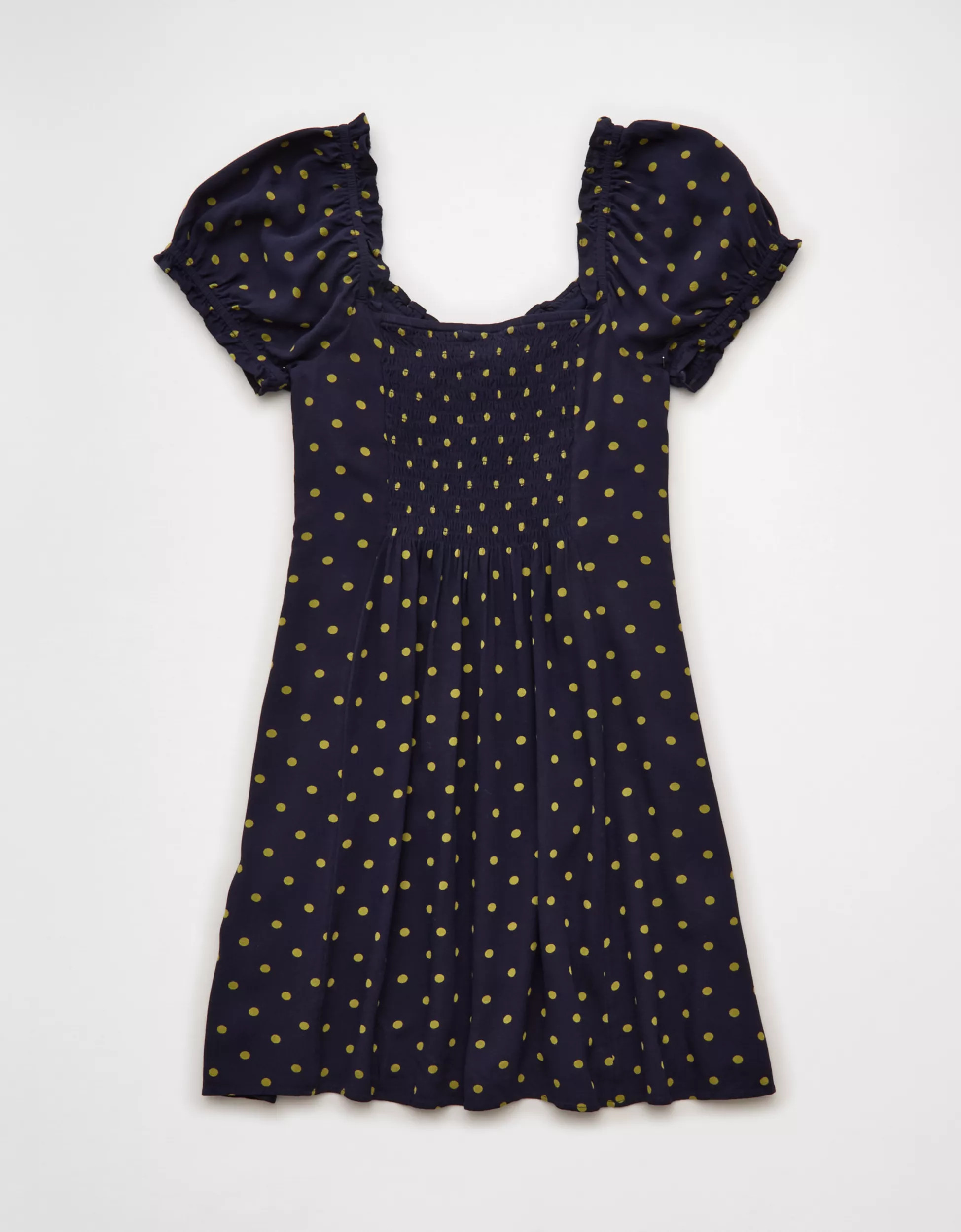 AE Short-Sleeve Button-Up Mini Dress | American Eagle Outfitters (US & CA)