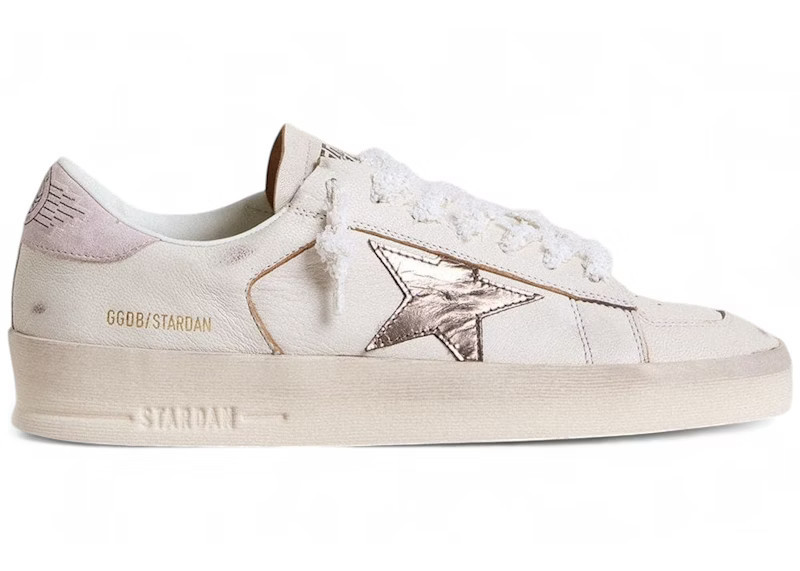 Women's Golden Goose Stardan Pink Sneakers in White/Metallic Silver | StockX