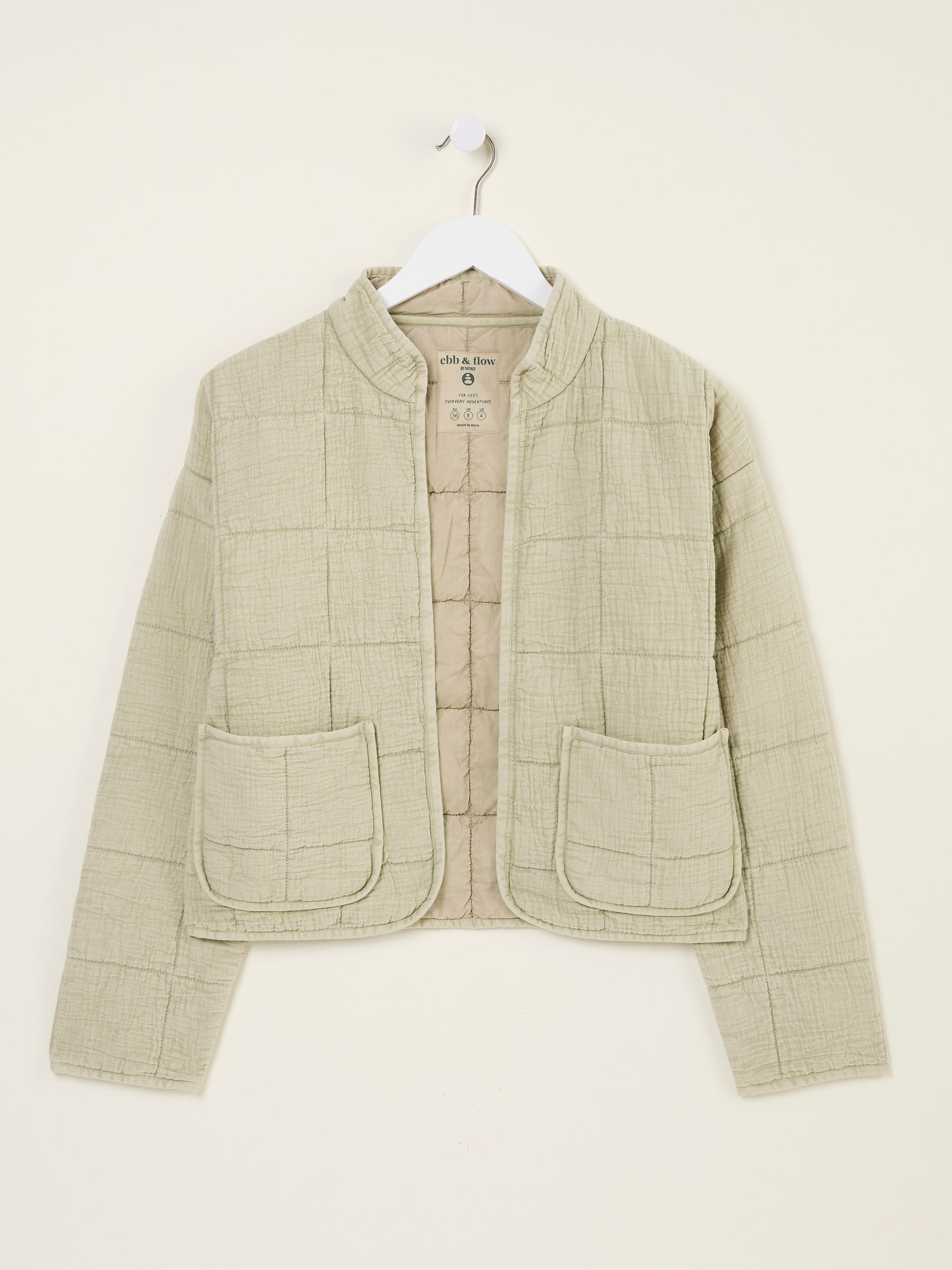 Fat Face FatFace Quinn Ivory Quilted 100% Cotton Jacket | Next US