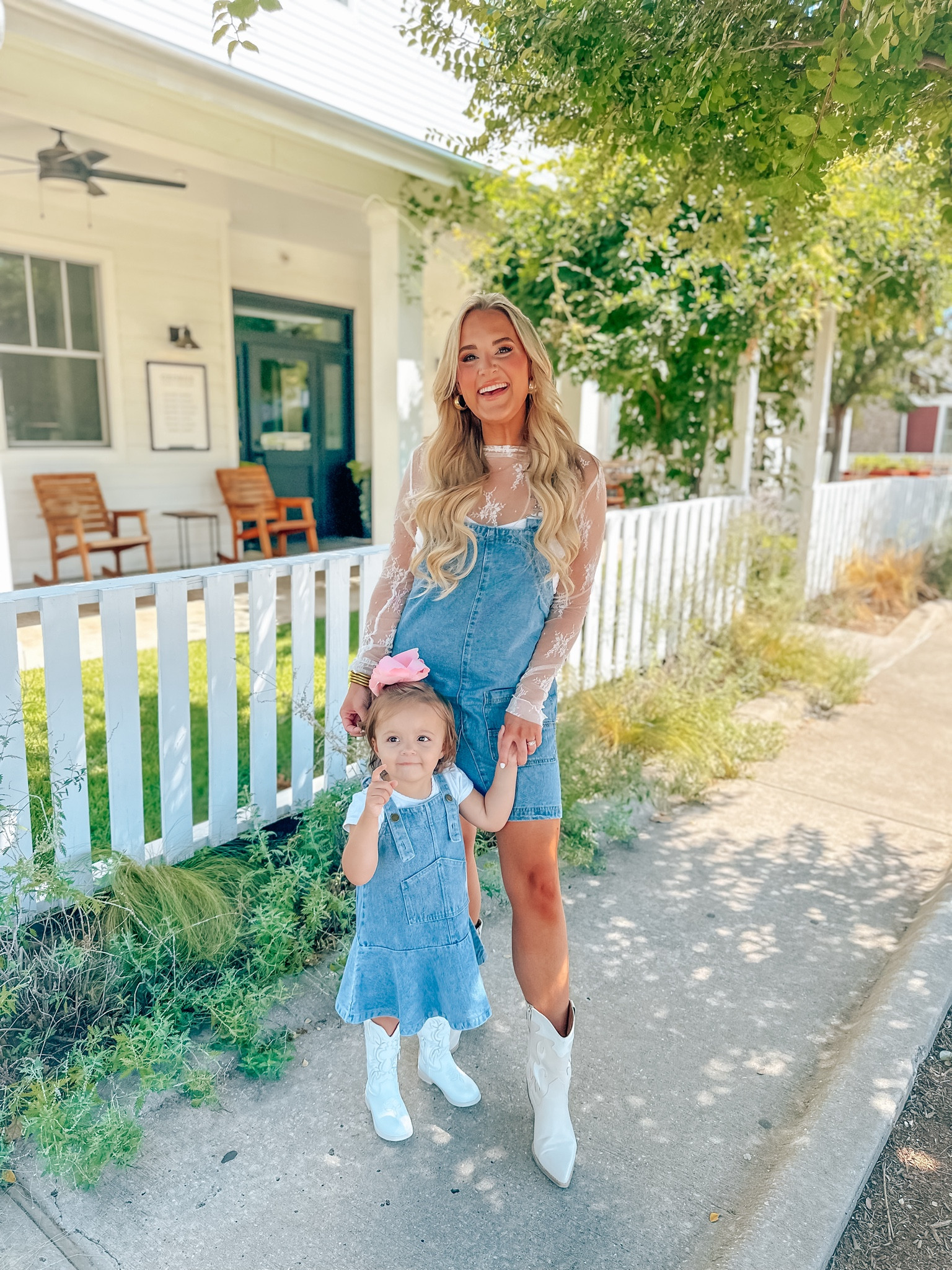 Fall outfits. Denim dress. Mommy and me matching outfits. Amazon dress. Amazon finds. Toddler girl style. White cowgirl boots. 

#LTKKids #LTKStyleTip #LTKFamily