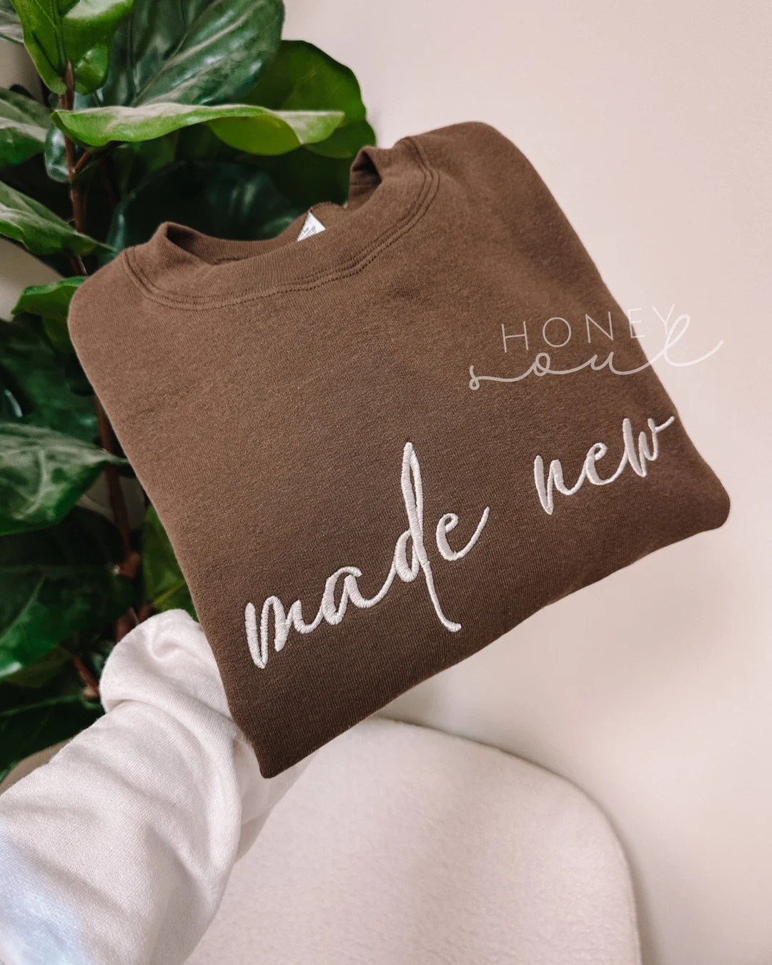 Embroidered Made New Sweatshirt || Christian Crewneck || Christian Apparel Sweatshirt || trendy C... | Etsy (US)