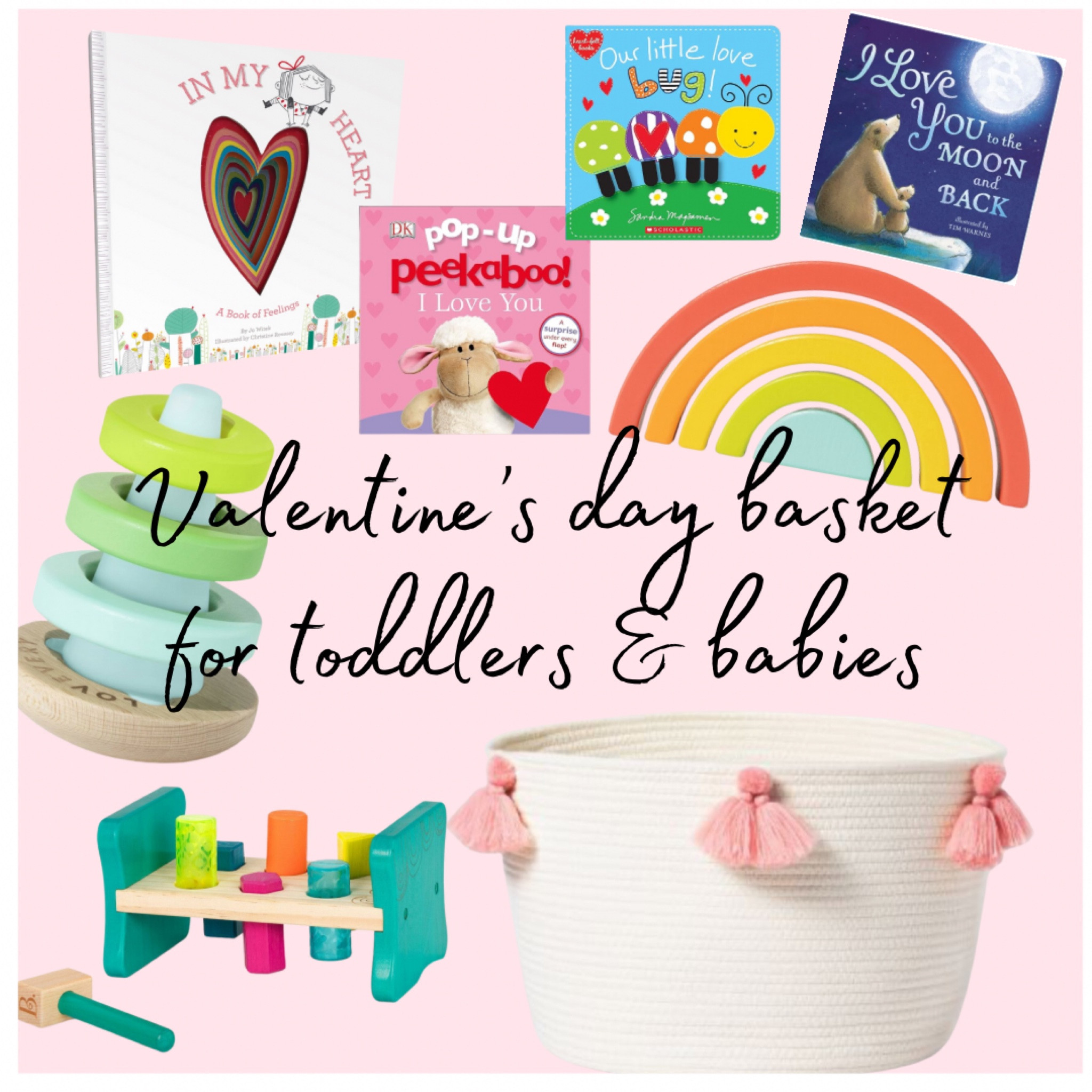 These toys, books & basket from target are perfect for Valentine’s Day basket for baby & toddlers | Valentine’s Day basket ideas

#LTKbaby #LTKGiftGuide #LTKfindsunder50