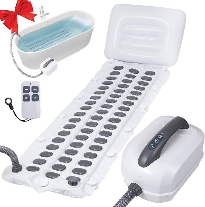 Upgraded 2.0 Bathtub Spa,Bubble Bath Mat-Portable Bathtub Spa Mat - Electric Bubble Massage Mat w... | Amazon (US)