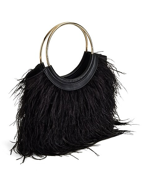 Feather Hoop Strap Handbag | Express