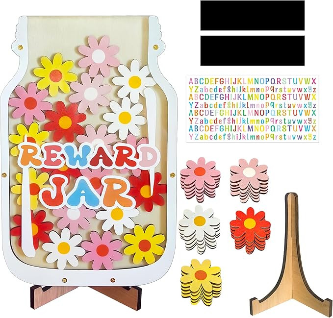Personalized Flower Reward Jar for Kids: Magnetic Flower Reward Jar Ideal for Classroom Reward Sy... | Amazon (US)