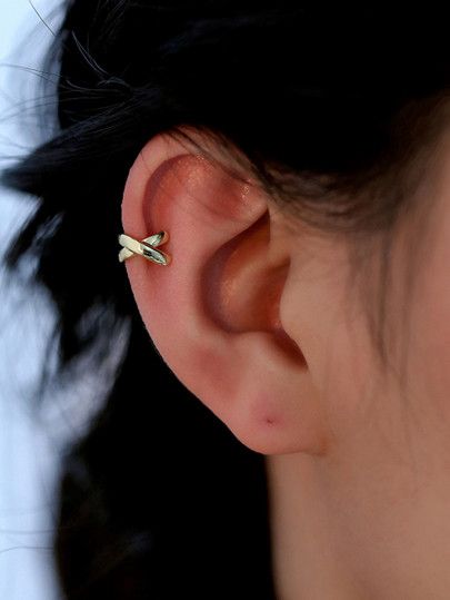 Cross Detail Ear Cuff 2pcs | SHEIN