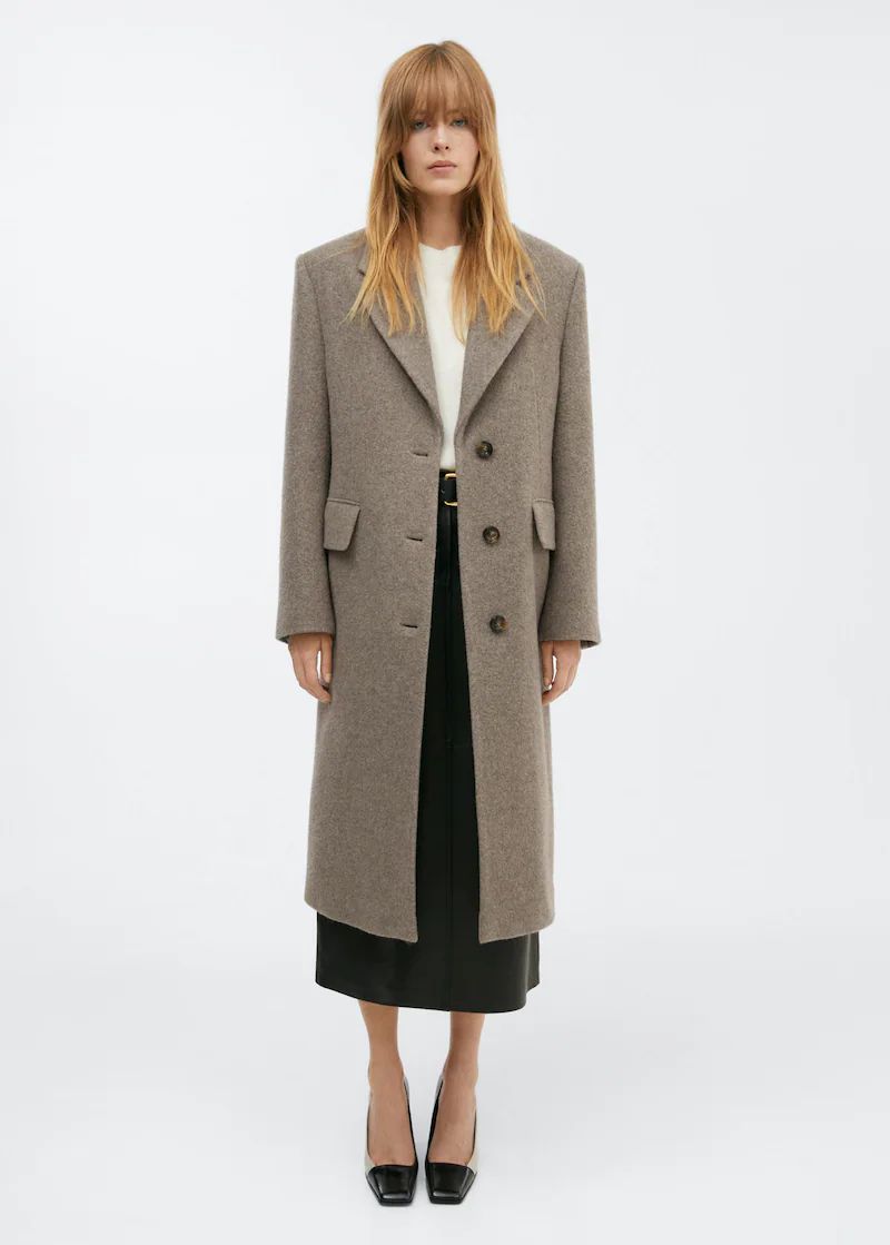 Wool overcoat -  Women | Mango USA | MANGO (US)