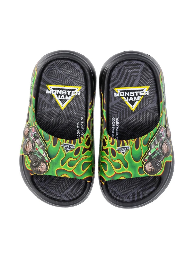 Monster Jam Little and Big Boys Slide Sandals | Walmart (US)