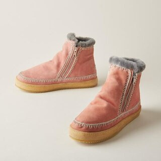 Laidback London Women's Setsu Crochet Boots in Dusty Pink 42 | Sundance Catalog
