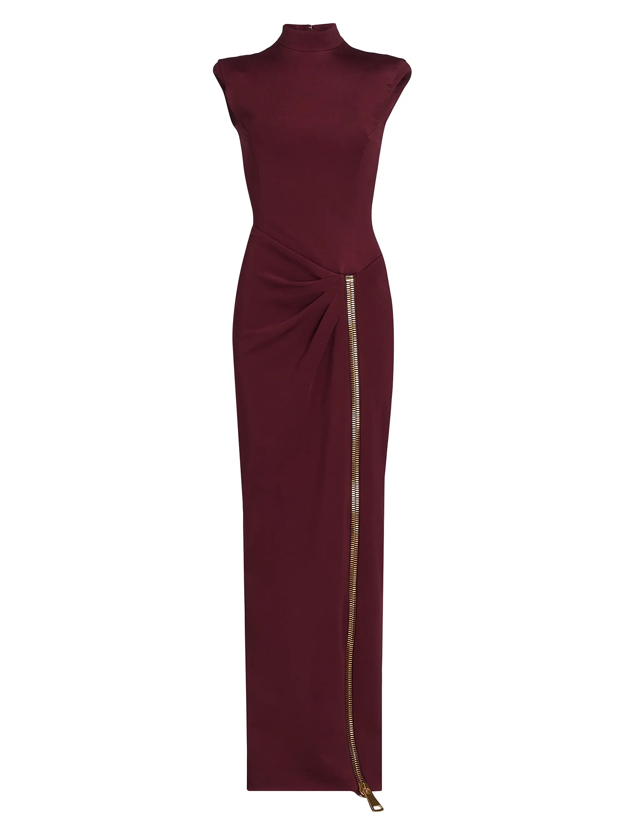 Balmain Compact Jersey Draped Side-Zip Dress | Saks Fifth Avenue | Saks Fifth Avenue