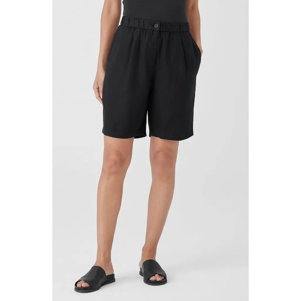 Eileen Fisher Organic Linen Shorts in Black at Nordstrom Rack, Size Xx-Small | Nordstrom Rack