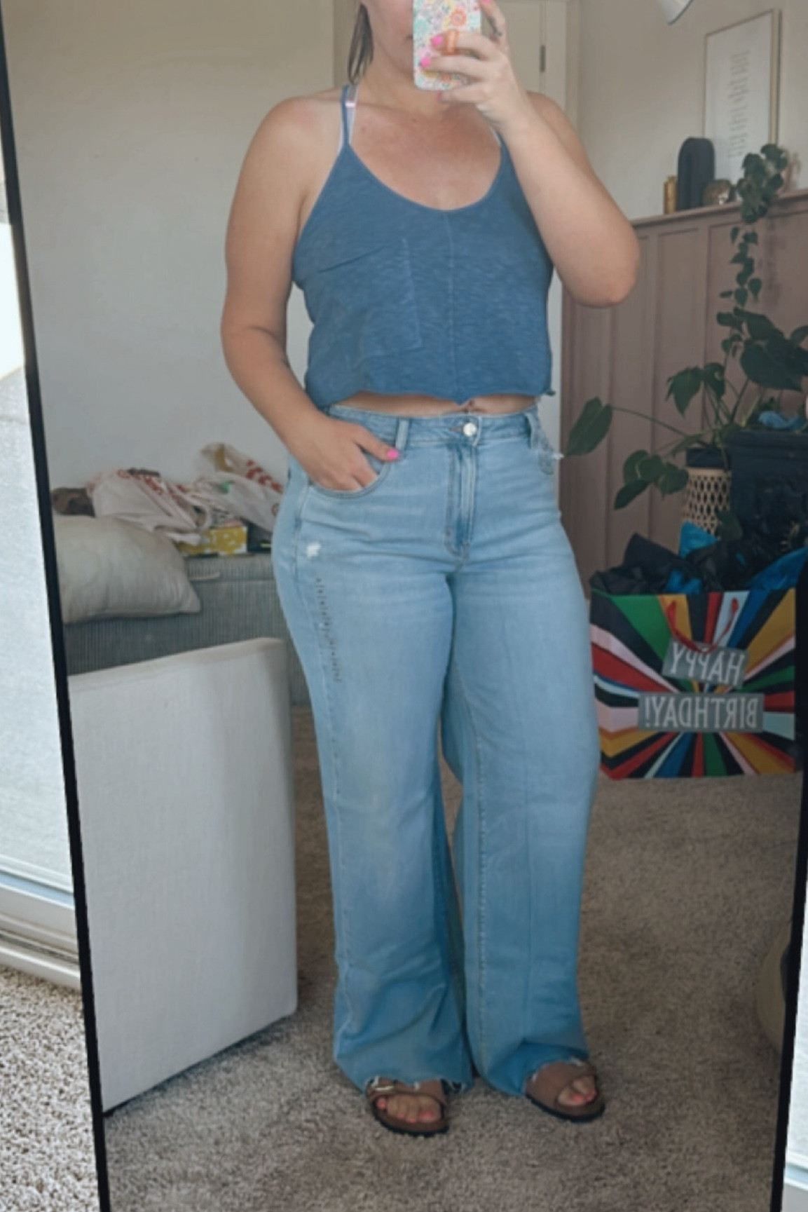 L top
10 reg jeans (size down one!)