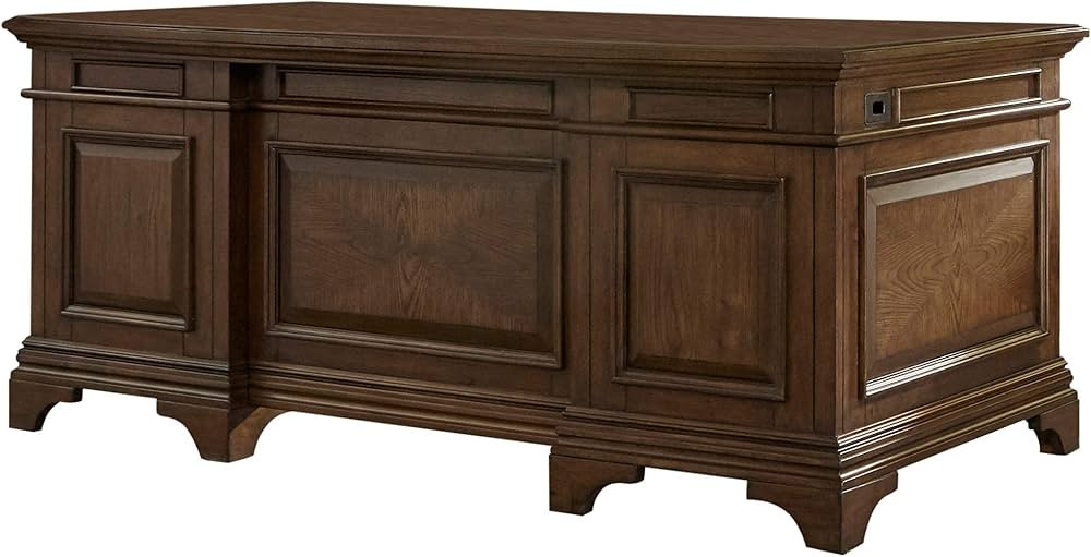 Coaster Furniture Hartshill File Cabinets Burnished Oak Executive Desk 881281 | Amazon (US)