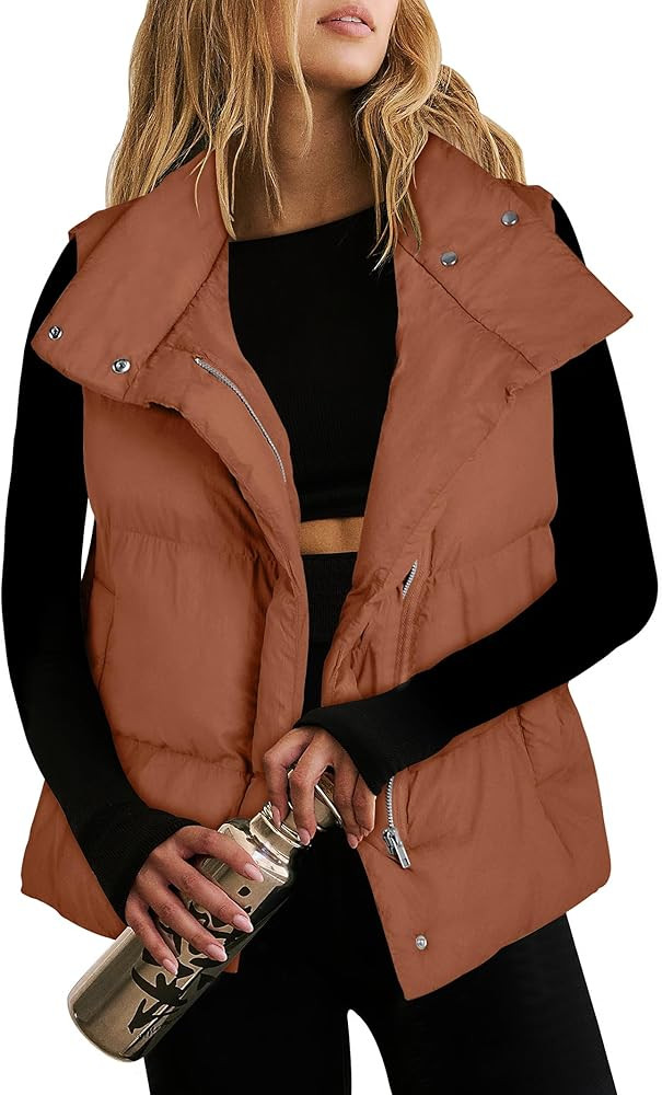ANRABESS Puffer Vest Sleeveless Quilted Lightweight Jacket | Amazon (US)