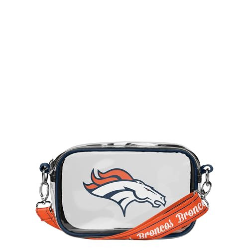 FOCO Denver Broncos NFL Team Stripe Clear Crossbody Bag | Amazon (US)