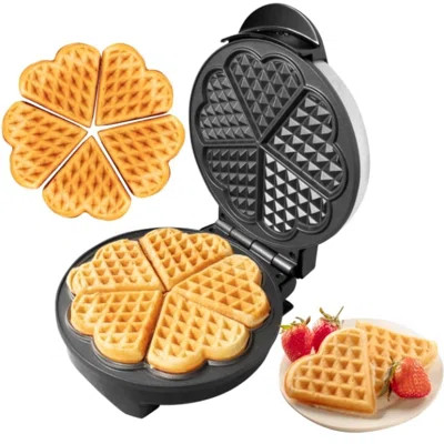 Heart Waffle Maker â Create 5 Heart-Shaped Waffles for Holiday Breakfast, Nonstick Electric Waffle Iron | Wayfair North America