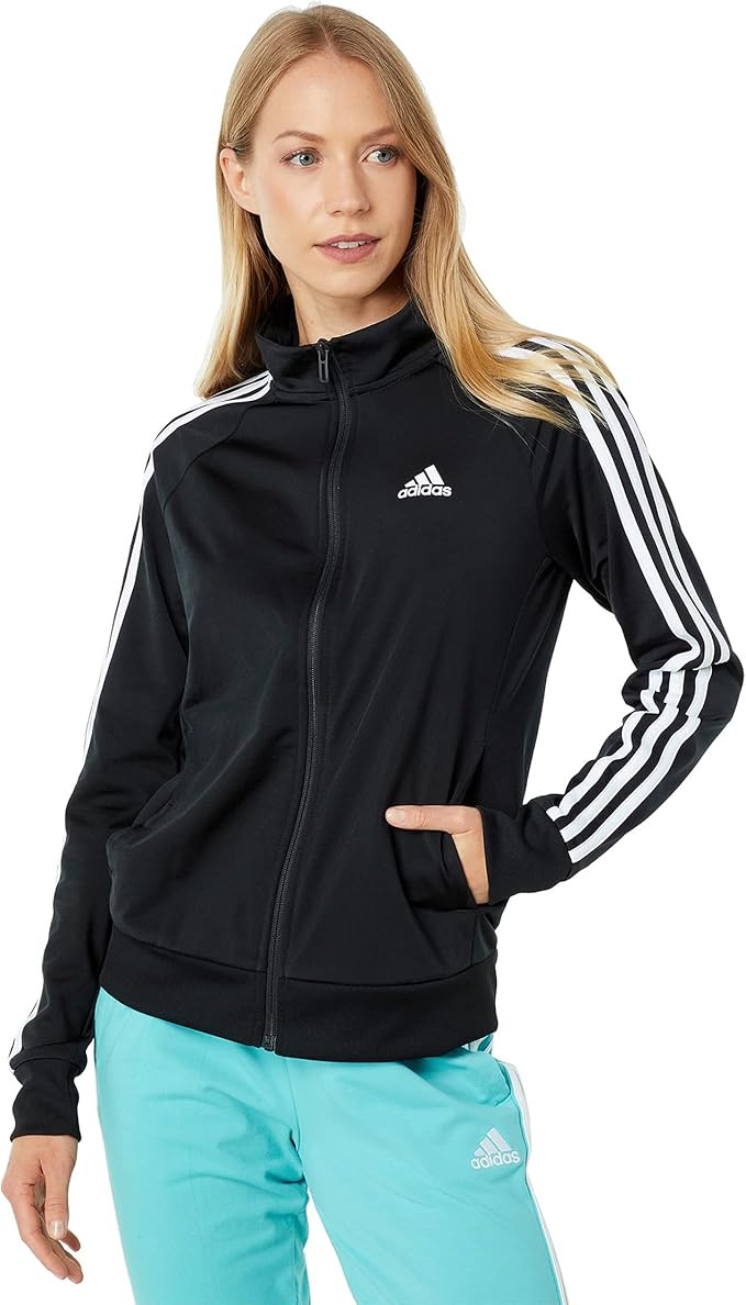 adidas Women's Essentials Warm-Up Slim 3-Stripes Track Top | Amazon (US)