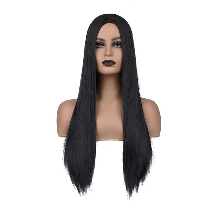 YunYan black wig for women Natural Color Long Straight Wig Synthetic Heat Resistant Woman Wig 150... | Amazon (US)