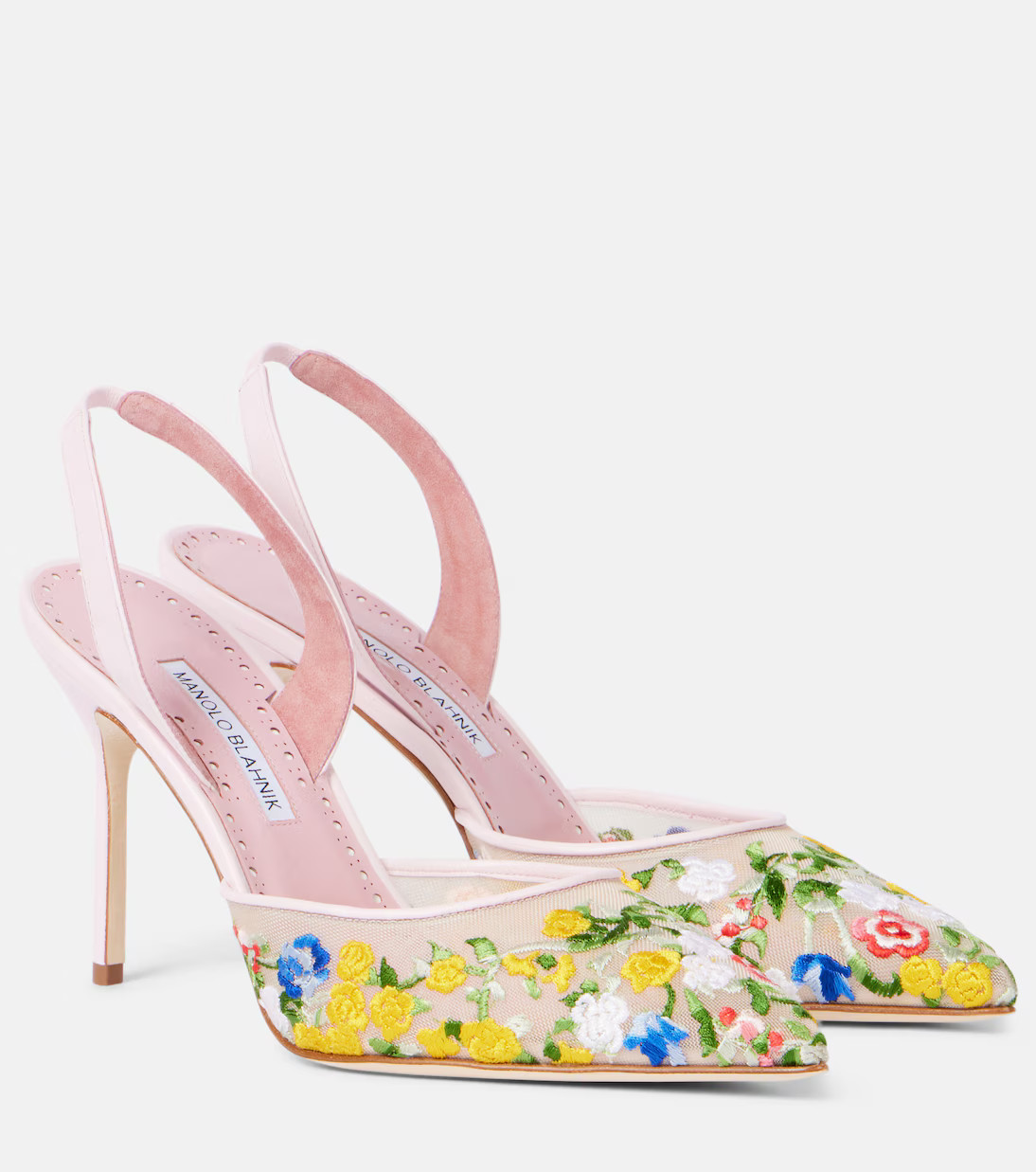 Jardoline 90 leather-trimmed slingback pumps | Mytheresa (US/CA)