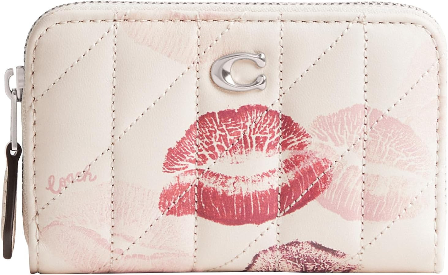 Coach Small Zip Around Card Case, Chalk Multi | Amazon (US)