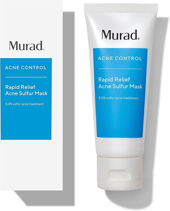 Murad Rapid Relief Acne Sulfur Mask – Clay Mask with Salicylic Acid, 5% Sulfur, and Austrian Pe... | Amazon (US)