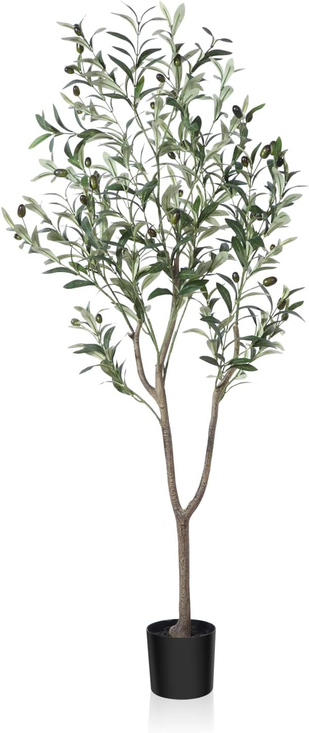 Dr.Planzen Artificial Olive Tree,4FT Tall Fake Plant Faux Olive Plants for Indoor,Natural Fake Tr... | Amazon (US)