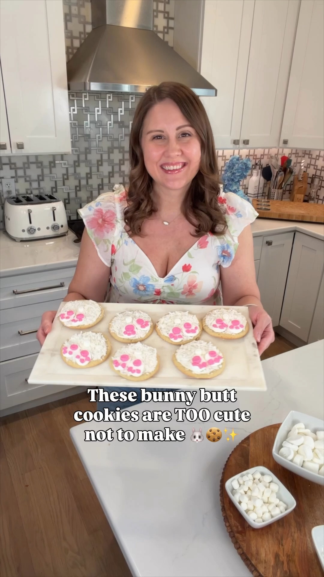 These bunny butt cookies are the cutest little Easter treat 🐰🍪 and they’re SO easy to make!

Start with premade sugar cookie dough (I rolled 2 together for bigger cookies 🙌). While they bake, cut full-size marshmallows into pieces. Once the cookies are cooled, frost them and add the marshmallow pieces to create the little bunny feet 🐾

Sprinkle on some coconut for that fluffy look and don’t forget the tail—a mini marshmallow is perfect! Finish with a little frosting to add the paw pads and you’re done 🫶

So simple, so adorable, and perfect for Easter baskets, parties, or a fun spring baking day 💕🐣

#LTKFamily #EasterTreats #BunnyCookies #EasyDesserts #SpringBaking #HolidayTreats #CuteFood

#LTKfoodie #LTKHome #LTKSeasonal