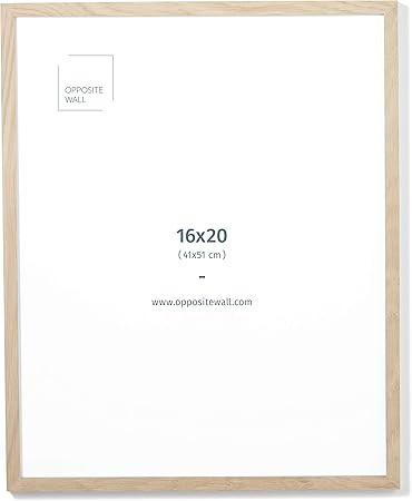 (16x20 in | 41x51 cm) Natural Solid Oak Wood Picture Frame Poster Frame Wall Photo Frame | Amazon (US)
