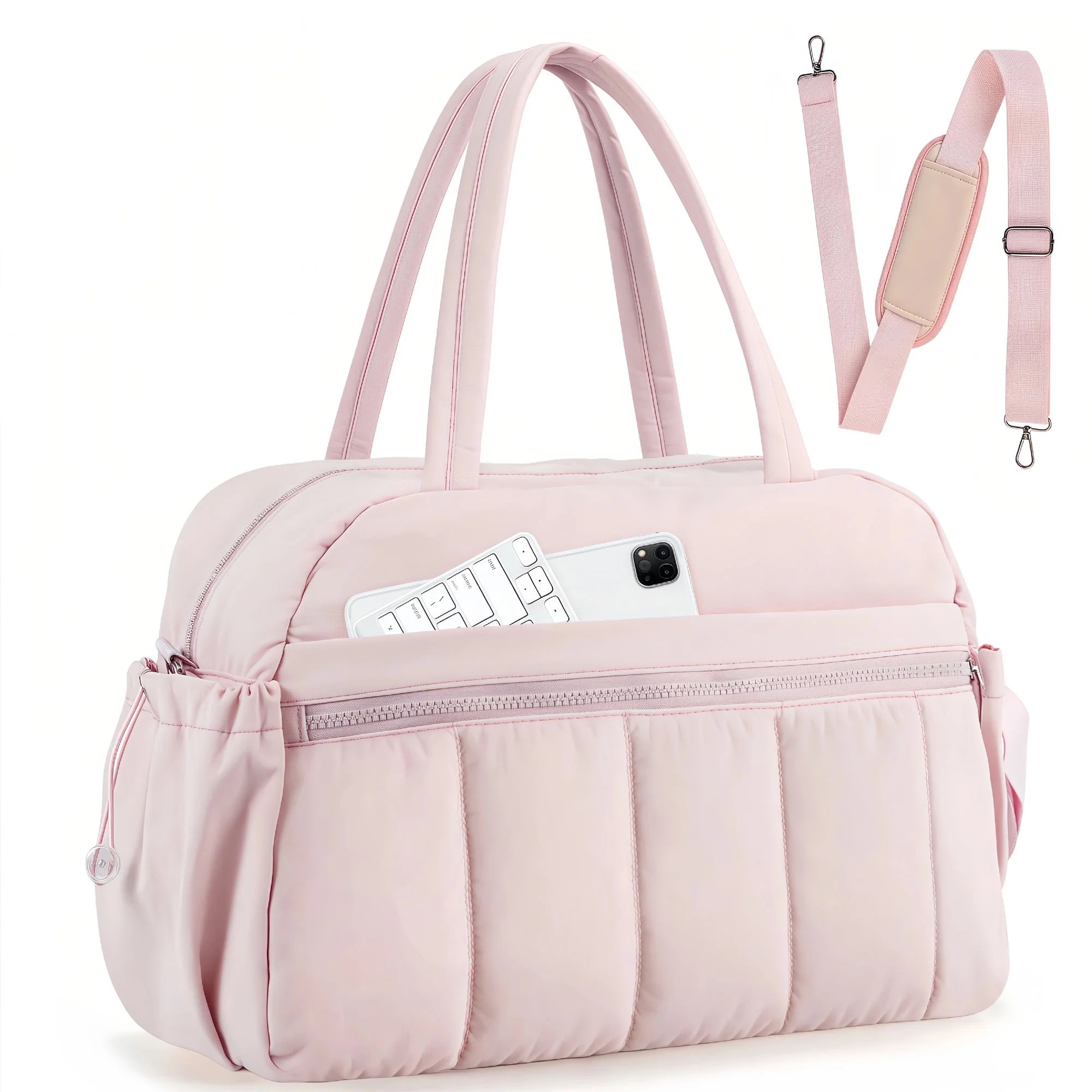 TRANSLINK Gym Bag for Women Personal Item Overnight Bag with Trolley Sleeve(Pink) | Walmart (US)