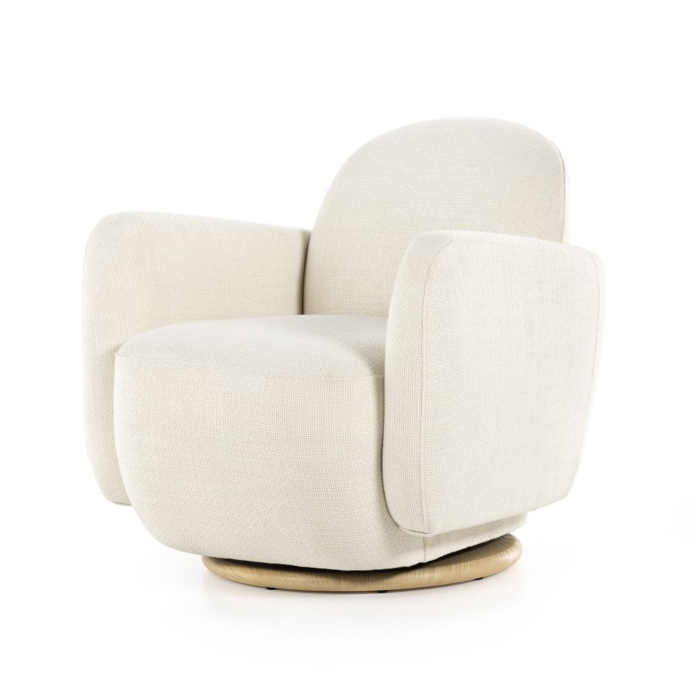 Overstuffed Swivel Chair | West Elm (US)