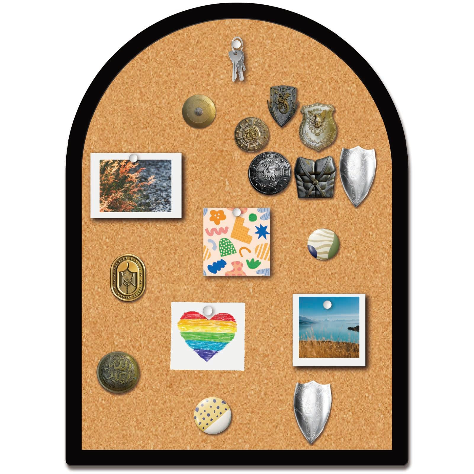 CRASPIRE Arch Pin Cork Board Framed Bulletin Display Badge Vintage Wooden Decorative Corkboard 8.... | Amazon (US)
