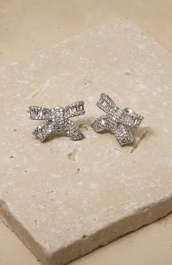 Alicia Crystal Bow Studs | Nordstrom