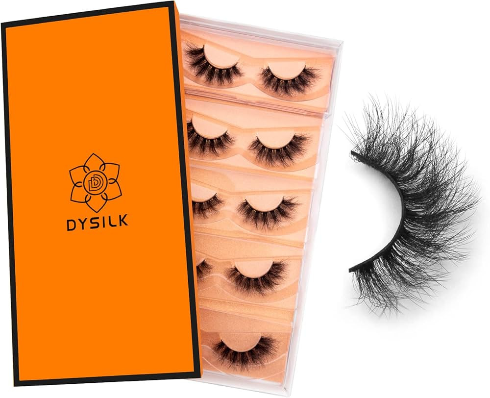 DYSILK Eyelashes Mink Lashes Fluffy - Fluffy Lashes 5 Pairs 6D Faux Mink Eyelash False Eyelashes ... | Amazon (US)