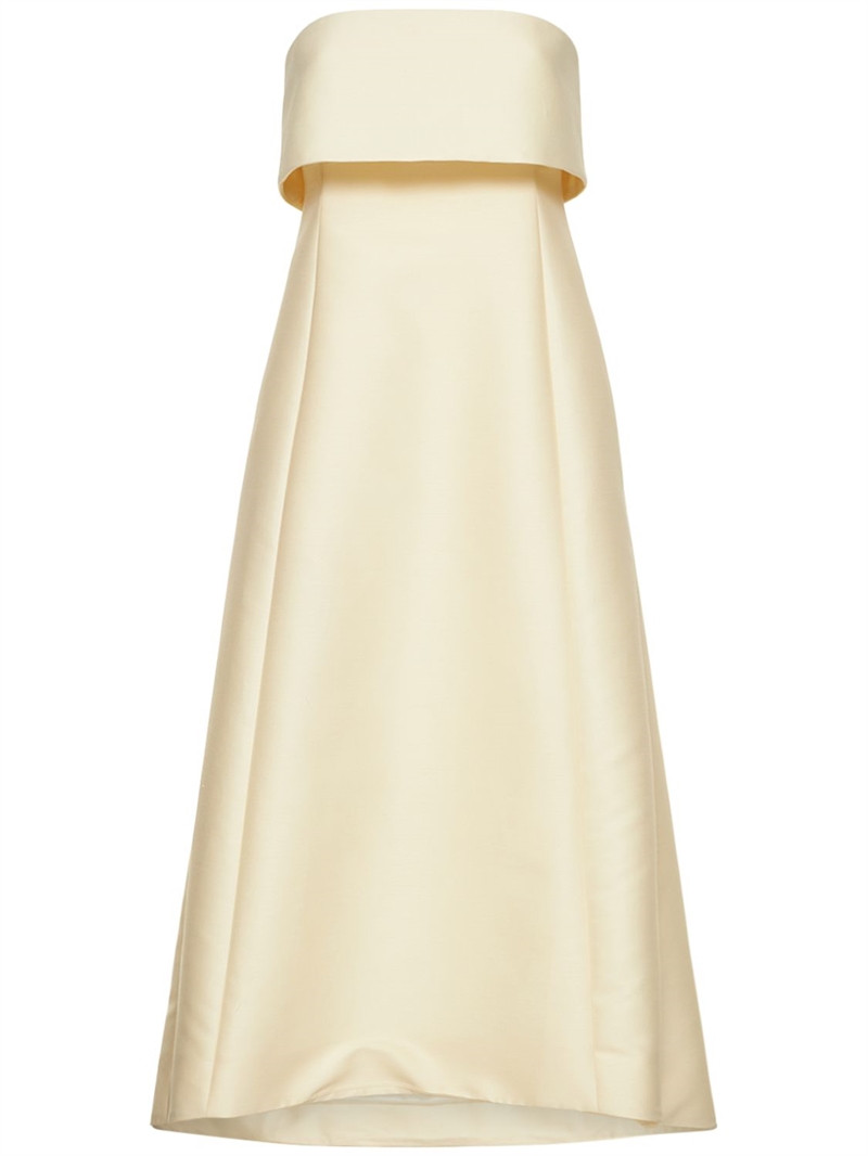 A-line wool blend midi dress - Toteme - Women | Luisaviaroma | Luisaviaroma