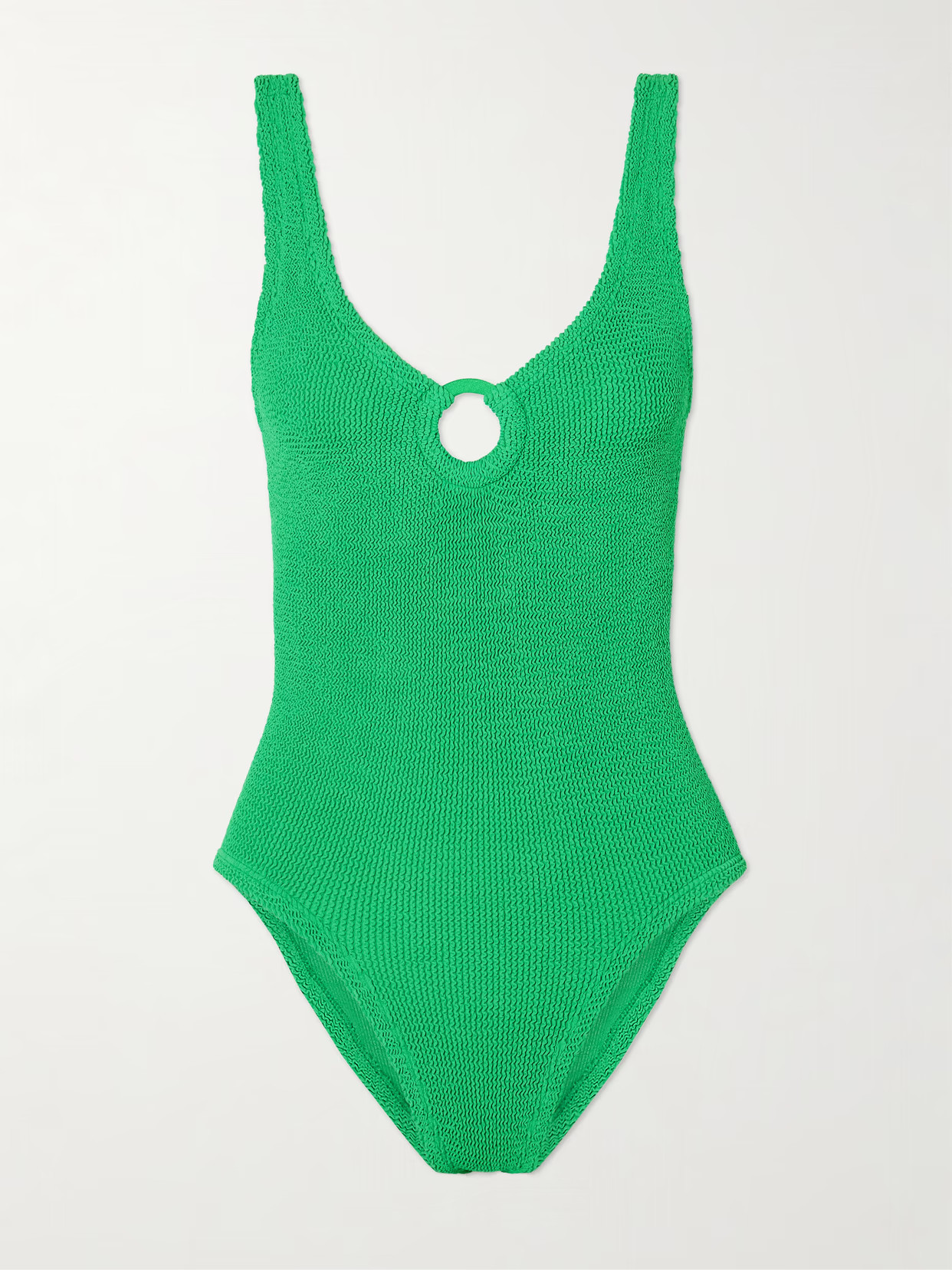 Hunza G - Coverage Celine Original Crinkle Swimsuit - Green | NET-A-PORTER (US)