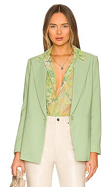 Alice + Olivia Denny Notch Blazer in Seafoam from Revolve.com | Revolve Clothing (Global)