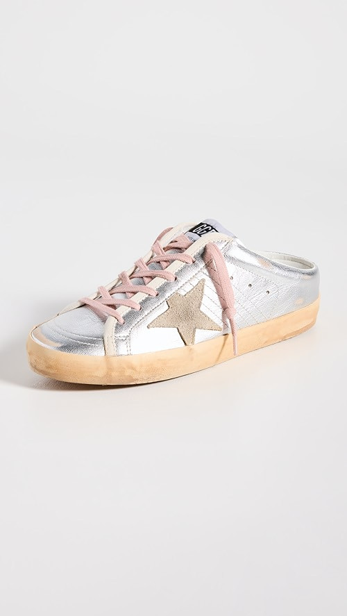 Super-Star Sabot Laminated Upper Suede Sneakers | Shopbop