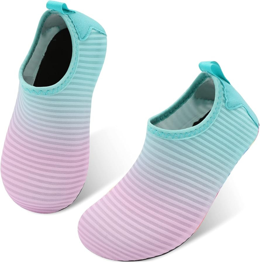JIASUQI Kids Boys and Girls Summer Athletic Water Shoes Aqua Socks for Beach Swimming Pool | Amazon (US)
