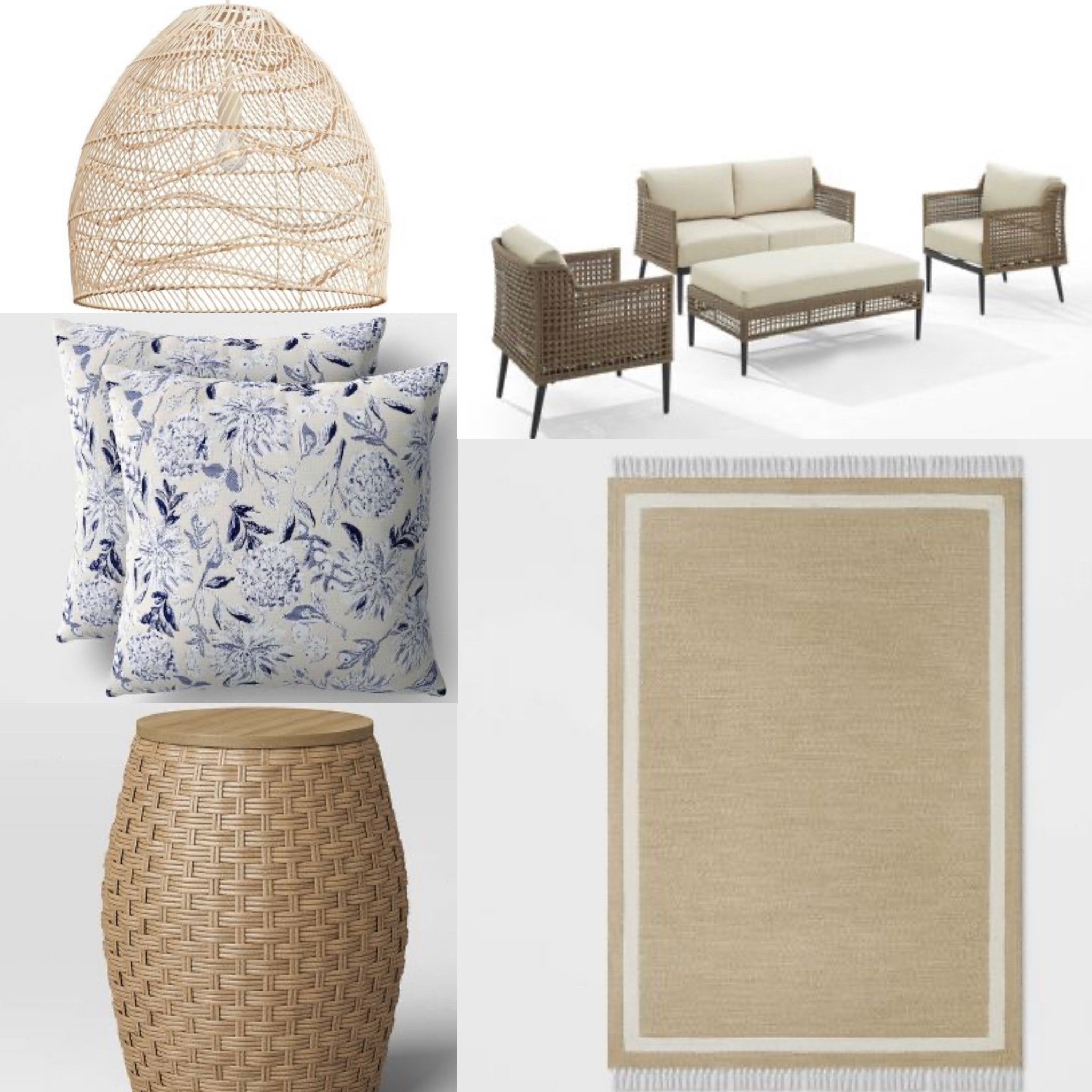 Target Patio Furniture 
Rattan
Wicker
Patio refresh
Spring
Outdoor decor
Furniture 
Rug
Neutral 
Blue
White
Floral pillows
Lounge set
Storage garden stool
Target finds
Rattan chandelier 
Target style
Home


#LTKSeasonal #LTKhome #LTKunder100