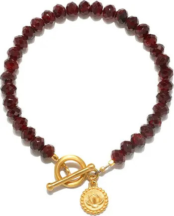 Garnet lotus toggle bracelet | Nordstrom