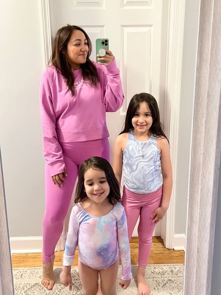 Mommy and me Target matching activewear! Love this pink Terry sweatshirt with pink leggings, and my oldest daughter is matching me with clothes from Target as well! Little one has her gymnastics leotard from Amazon, such a cute find! Perfect casual spring outfit. 

#ltkfit #workout #ltkunder100 #ltkunder50 #gymclothes #sweater #purple
#target #targetfind #targetstyle #activewear #girlsclothes #girlstyle #springoutfit #mommyandme #matchingoutfits #minime #pink #pinkoutfit #leggings #workoutclothes #leotard #gymnastics #amazon #amazonfind #seasonal #trend #trending #midsize #midsizestyle

#LTKkids #LTKSeasonal #LTKfamily