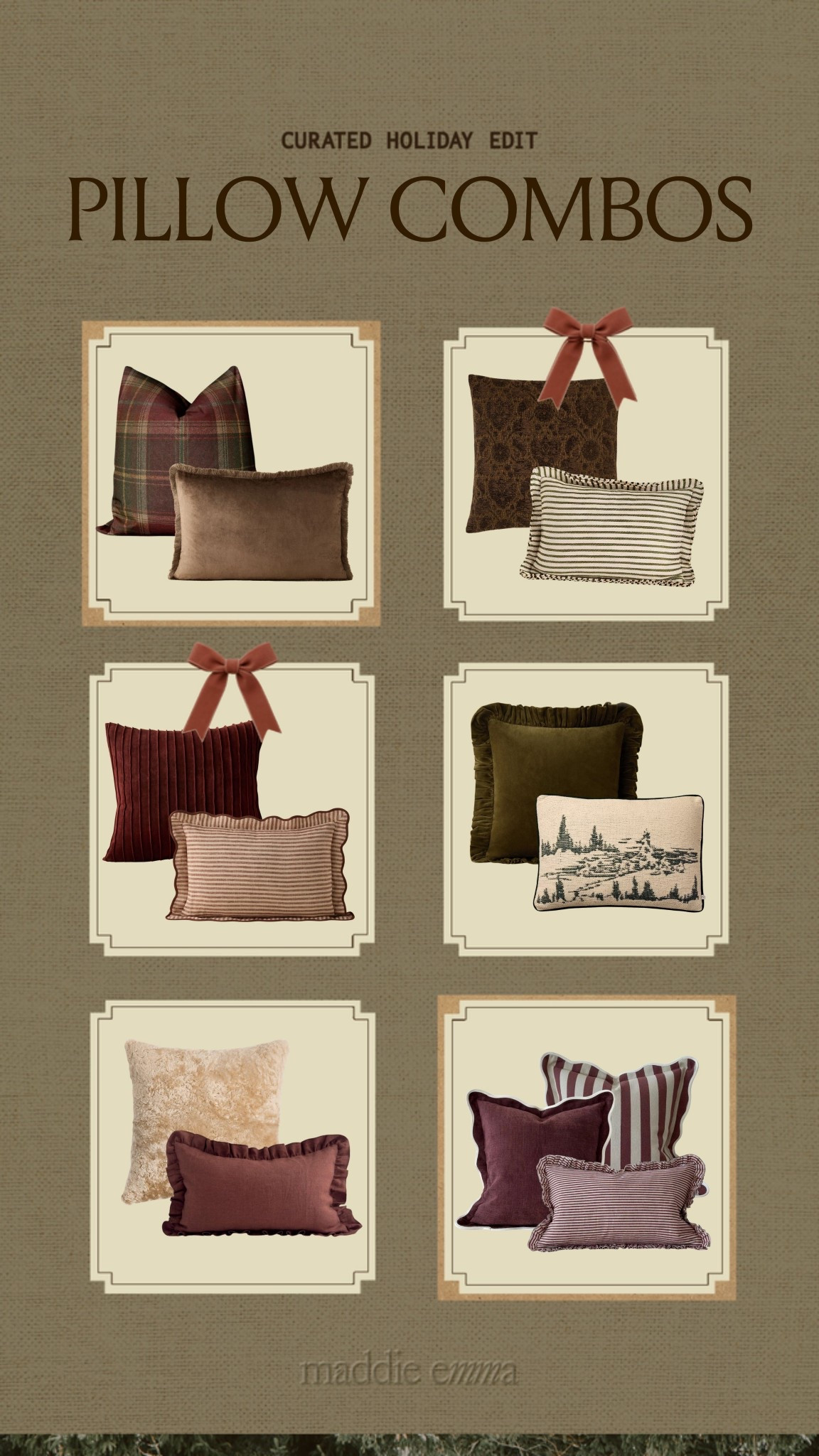 pillow combos for the holiday season! 

#LTKHome #LTKHoliday