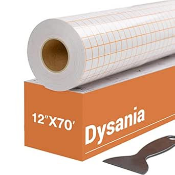 Transfer Tape for Vinyl - 12" x 70 FT w/Orange Alignment Grid for Adhesive Vinyl - Medium Tack V... | Amazon (US)