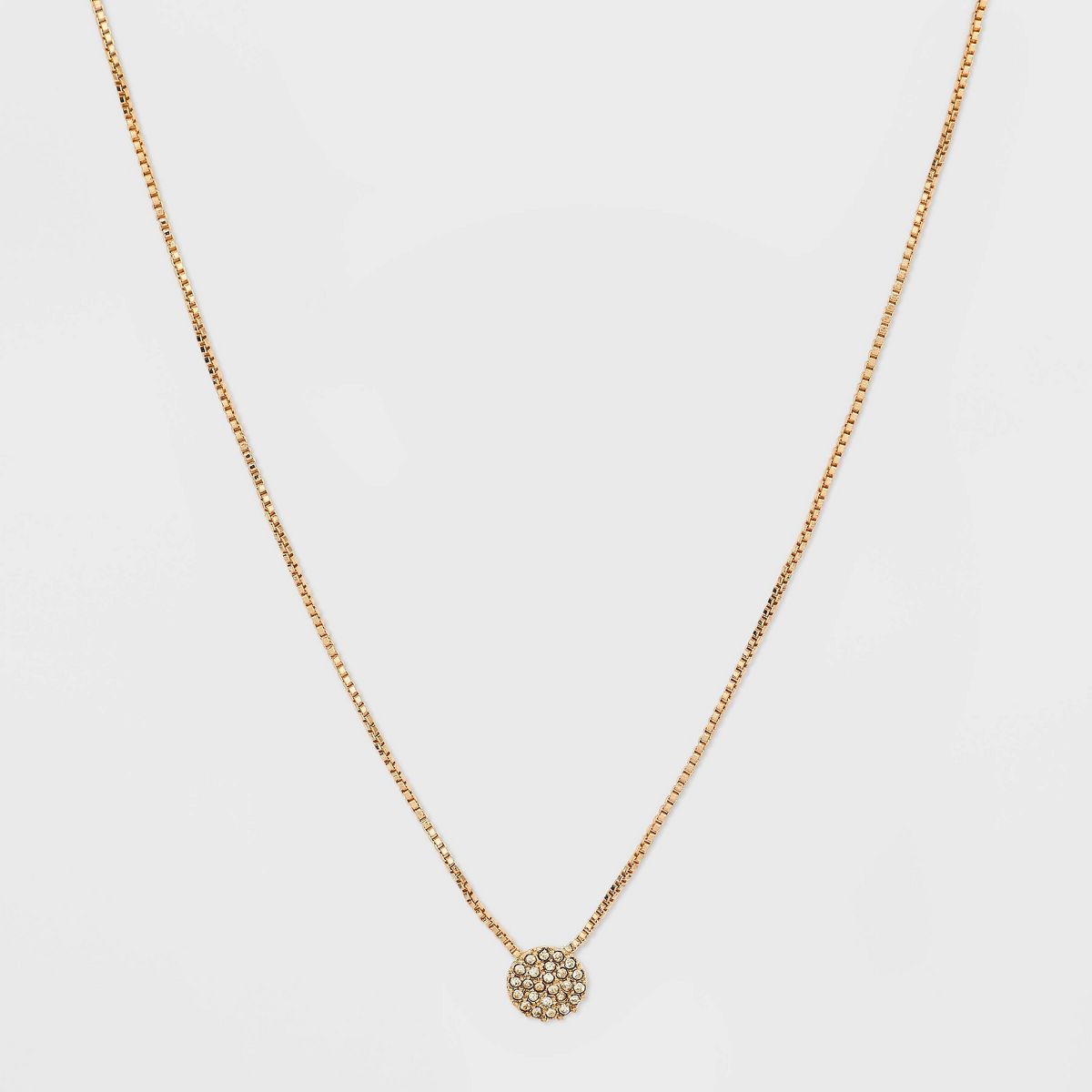 Pave Circle Pendant Necklace - A New Day™ Gold | Target
